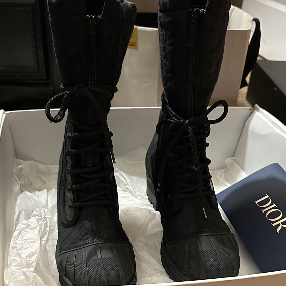Dior Black Combat DiorIron Boots